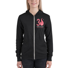Load image into Gallery viewer, Lightweight zip hoodie (Glow Getter logo on back)
