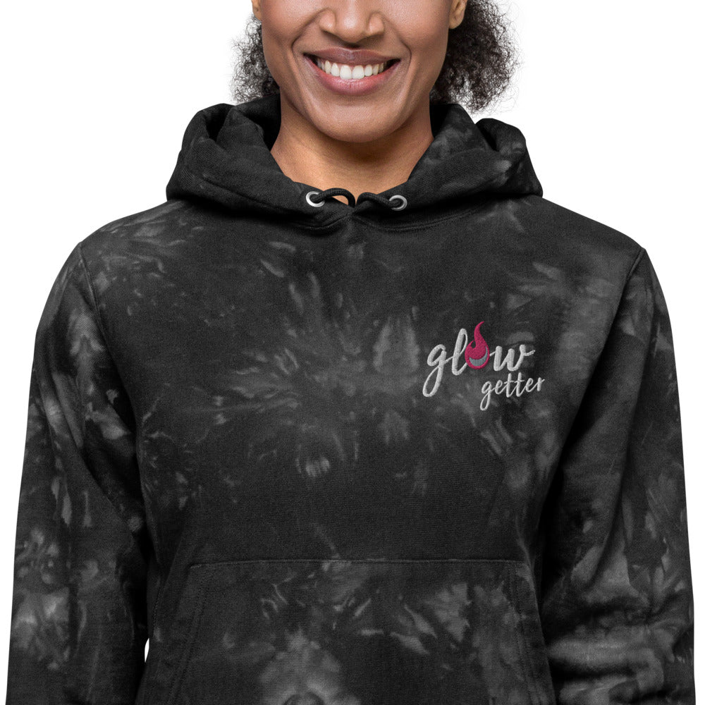 Glow Getter Unisex Champion tie-dye hoodie
