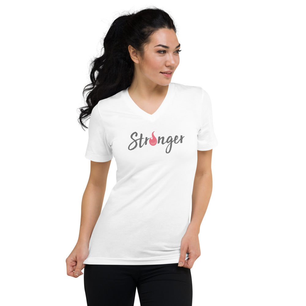 Stonger Unisex Short Sleeve V-Neck T-Shirt